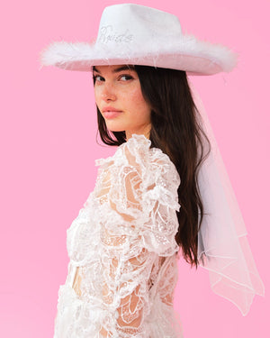 BRIDE COWGIRL HAT