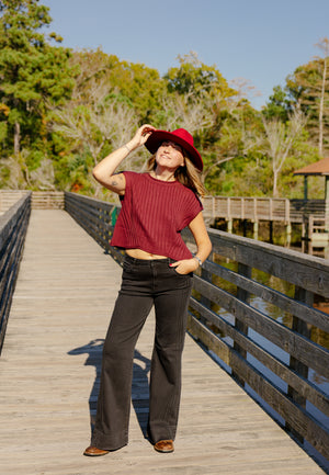 FALLING LEAVES VEST TOP