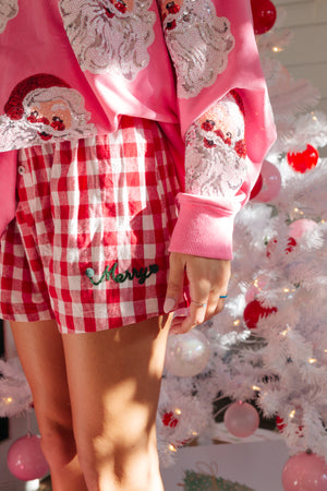 VERY MERRY PJ SHORTS