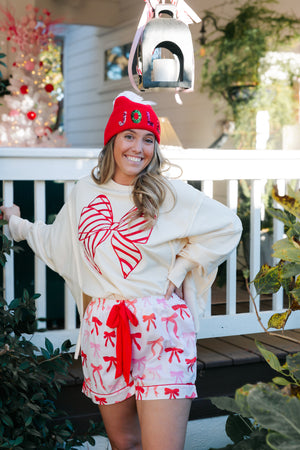 RIBBONS AND BOWS PULLOVER