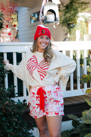 RIBBONS AND BOWS PULLOVER