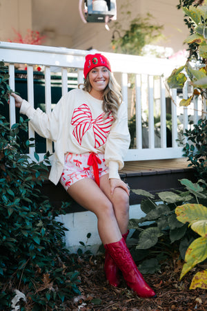 RIBBONS AND BOWS PULLOVER