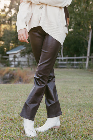 COATED SLIM BOOT JEANS