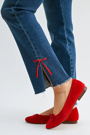 ELISE BOW STRAIGHT LEG JEANS