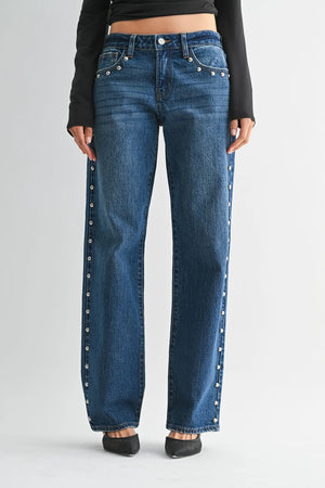 KRISTY STUDDED BAGGY JEAN