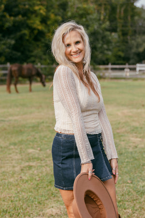 BUCKLE MINI SKIRT