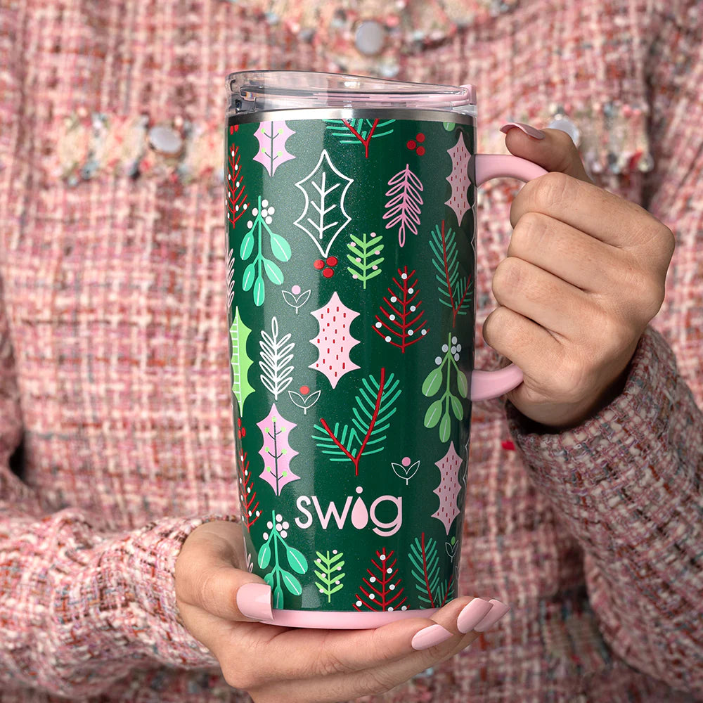 MERRY MISTLETOE SWIG TRAVEL MUG