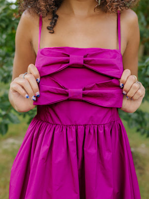 TAKE A BOW MINI DRESS