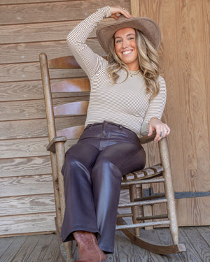COATED SLIM BOOT JEANS