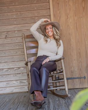COATED SLIM BOOT JEANS