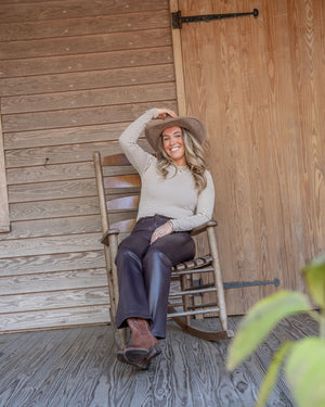 COATED SLIM BOOT JEANS