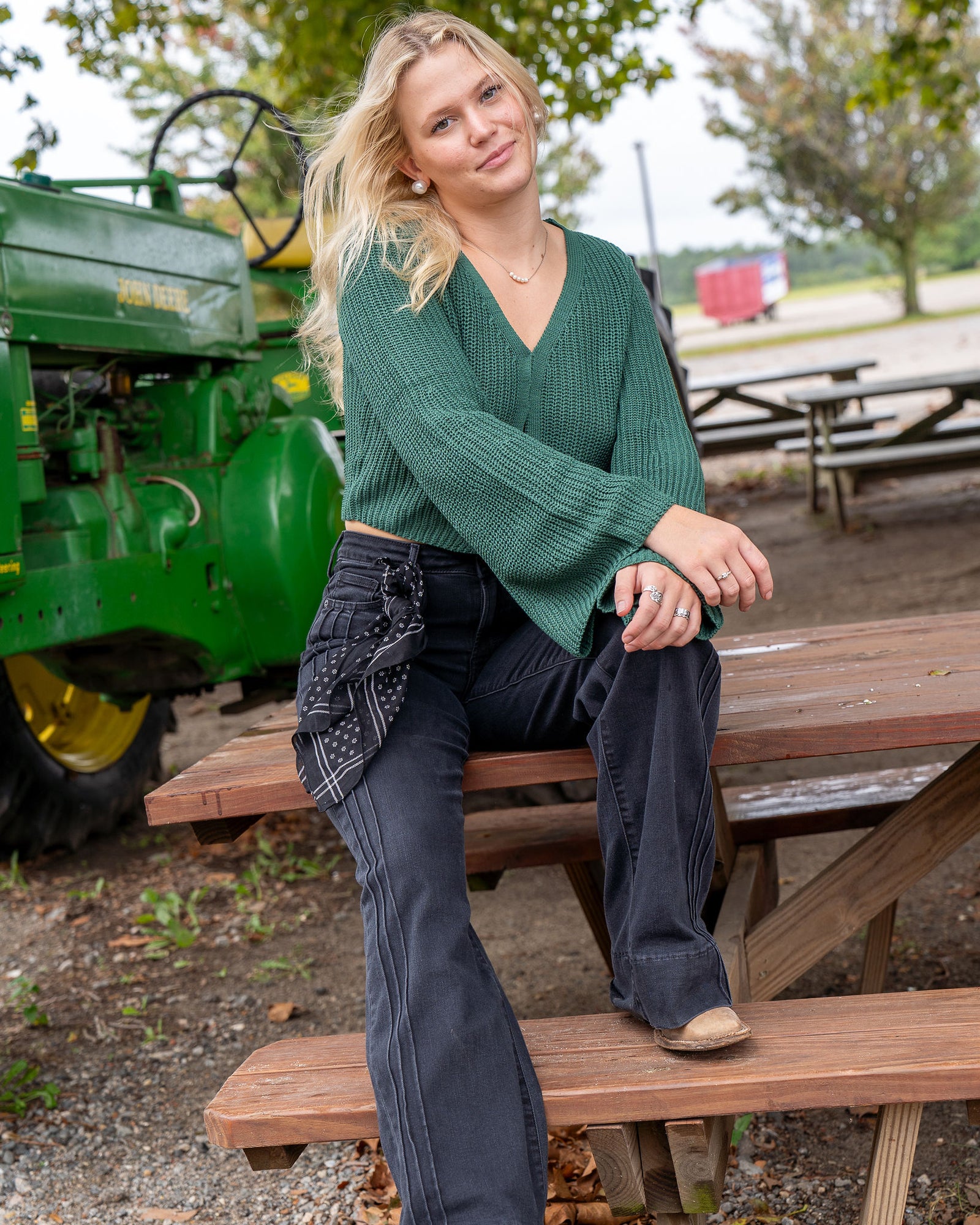 HAPPI PINTUCK FLARE JEANS