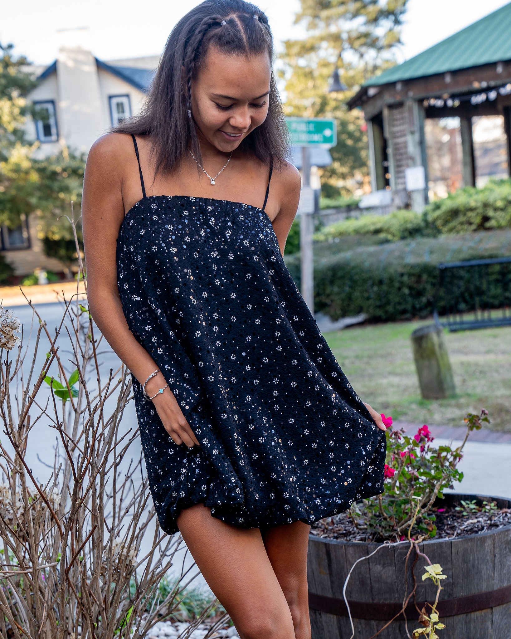 bubble floral mini dress 5TH AVENUE BUBBLE DRESS